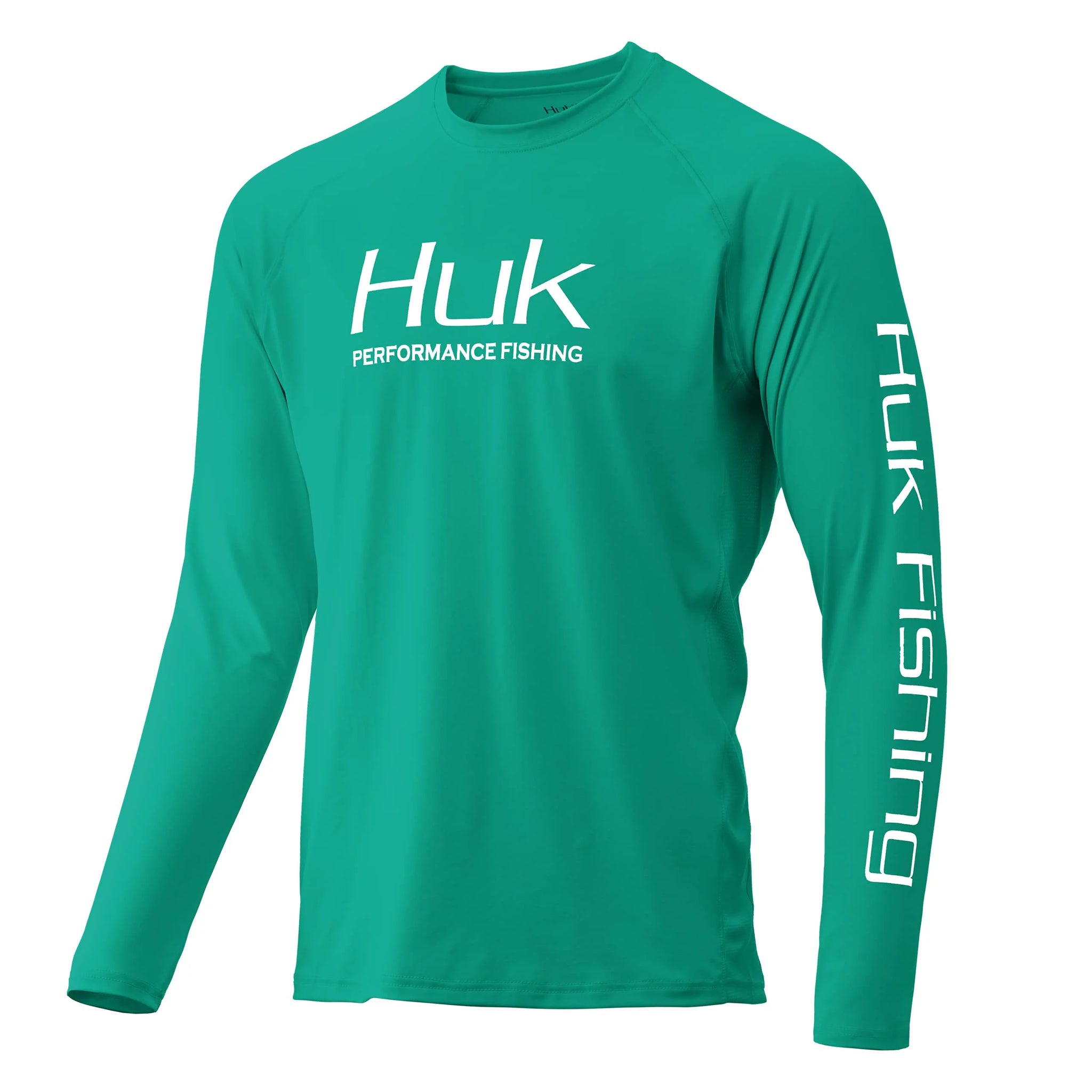 Huk Men's Pursuit Vented Long Sleeve Performance Shirt Large Emerald