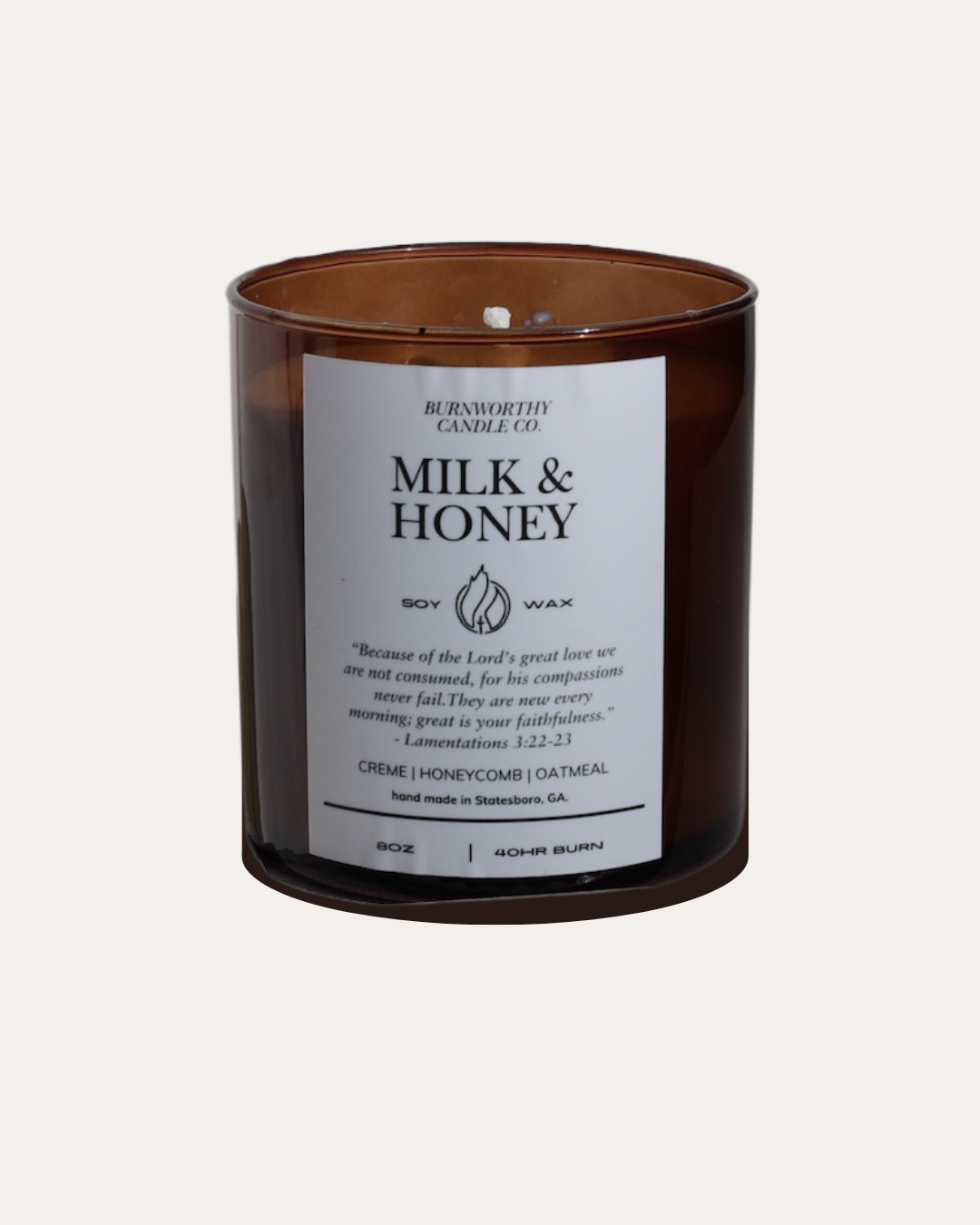 Milk & Honey 8oz Soy Candle | 60hr Burn