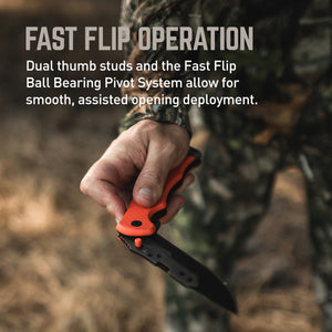 TRUE Swift Edge 4” Fast Flip TPR Handle Knife