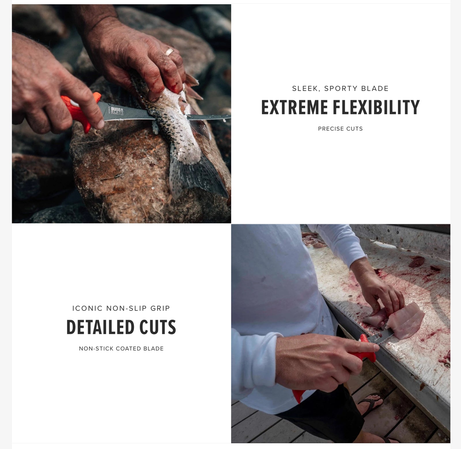 Bubba Blade Tapered & Ultra Flex Fillet Knife & Honing Steel