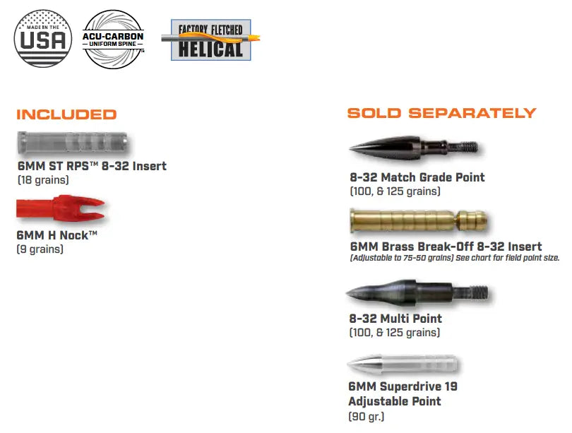 Easton Sonic 6.0 Arrow Shaft Singles