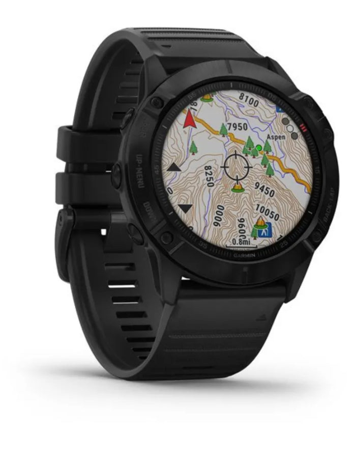 Garmin® Fenix® 6x Pro Mens Smartwatch - Black with Black Band