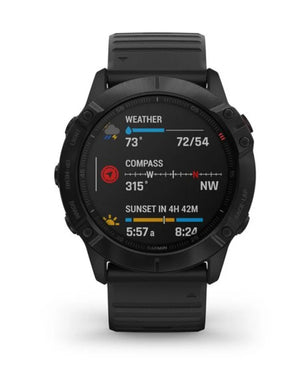 Garmin® Fenix® 6x Pro Mens Smartwatch - Black with Black Band