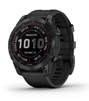 Garmin fēnix® 7 – Sapphire Solar Edition | Black DLC Titanium with Black Band