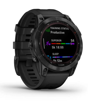 Garmin fēnix® 7 – Sapphire Solar Edition | Black DLC Titanium with Black Band