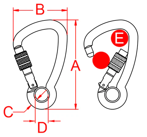 Kong Ovalone Alloy Screw Sleeve Carabiner