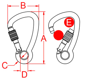 Kong Ovalone Alloy Screw Sleeve Carabiner