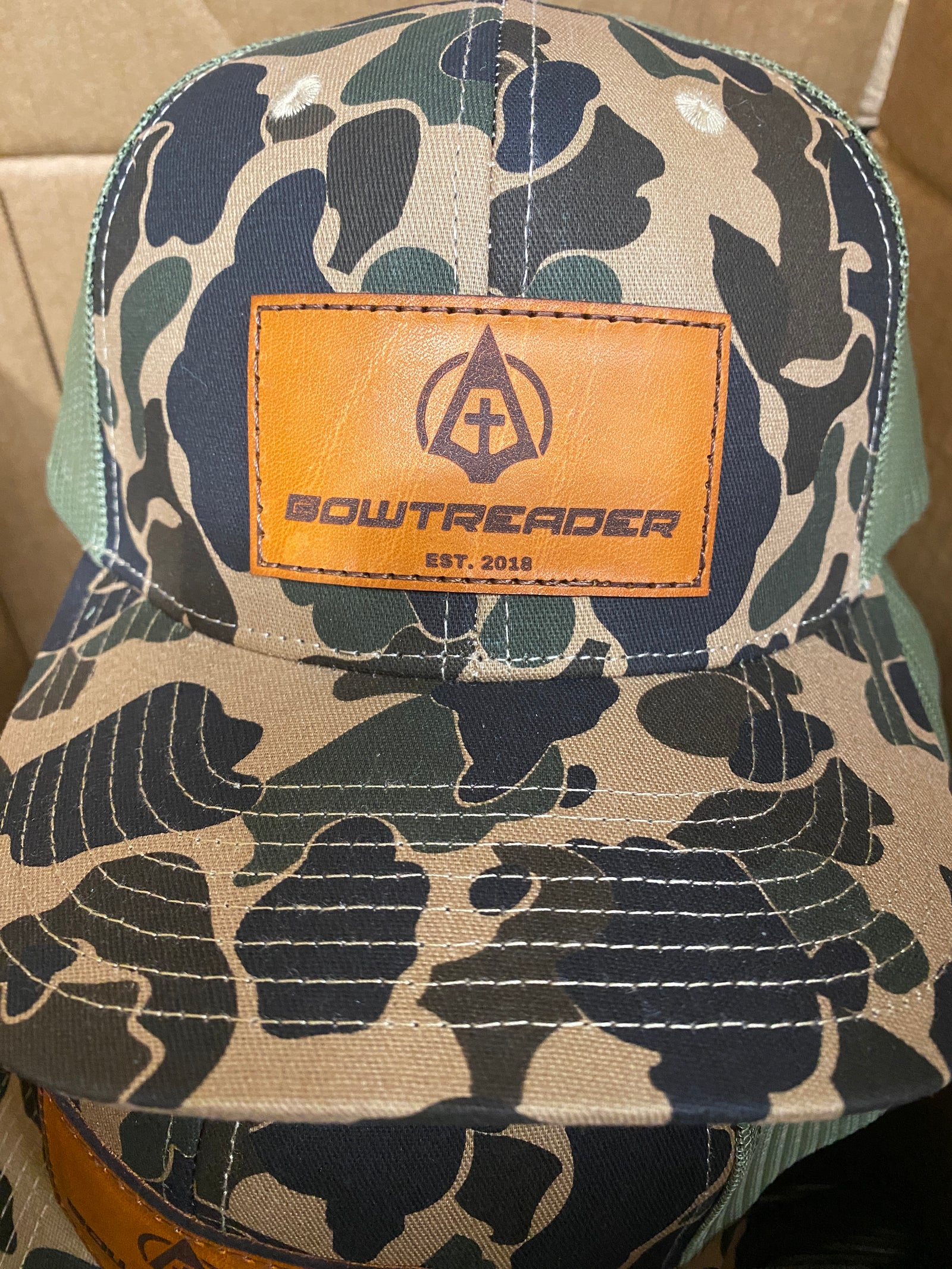 Bowtreader Leather Patch Hat