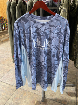 Huk Icon X Current Camo Long Sleeve Tee