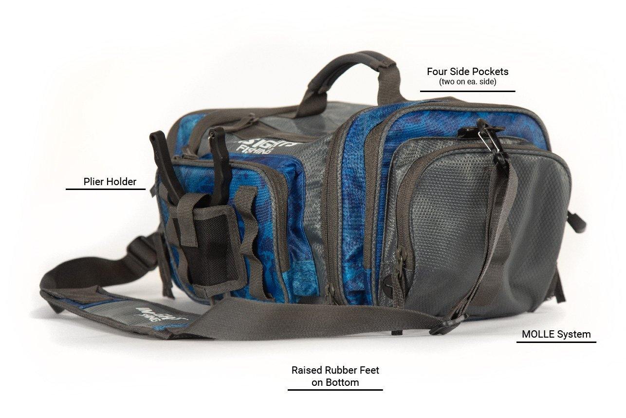 Insights Fishing 3600 Tackle Bag in Realtree Wav3 Blue