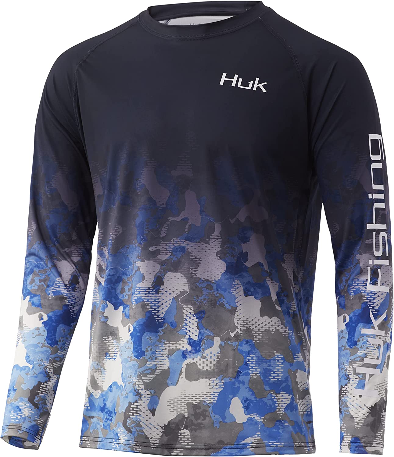 Huk Refraction Fish Fade Vented Performance Men’s Shirt Ice Boat / 2XL