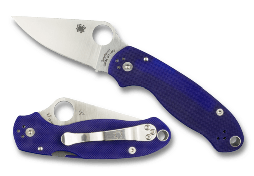Spyderco Para 3 Plain Edge S110V / Dark Blue - Bowtreader