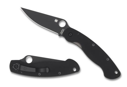 Spyderco Military Plain Black Blade - Bowtreader