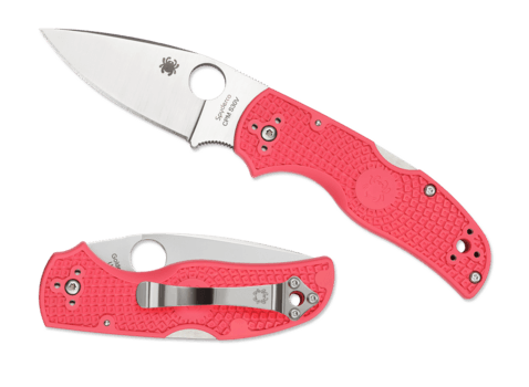 Spyderco Native 5 Plain Edge / Pink FRN - Bowtreader
