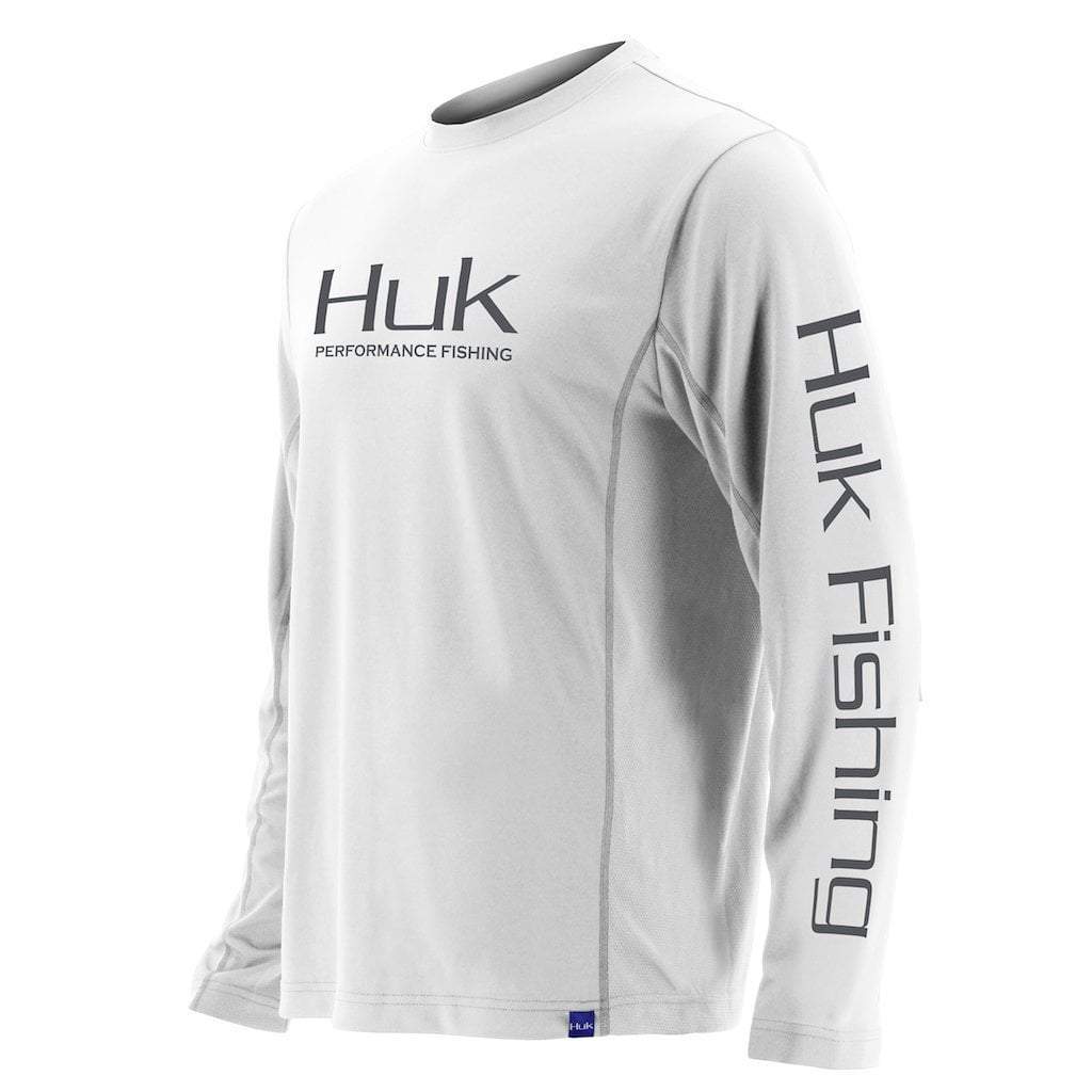 Huk Men's Icon x Long Sleeve Shirt - White M