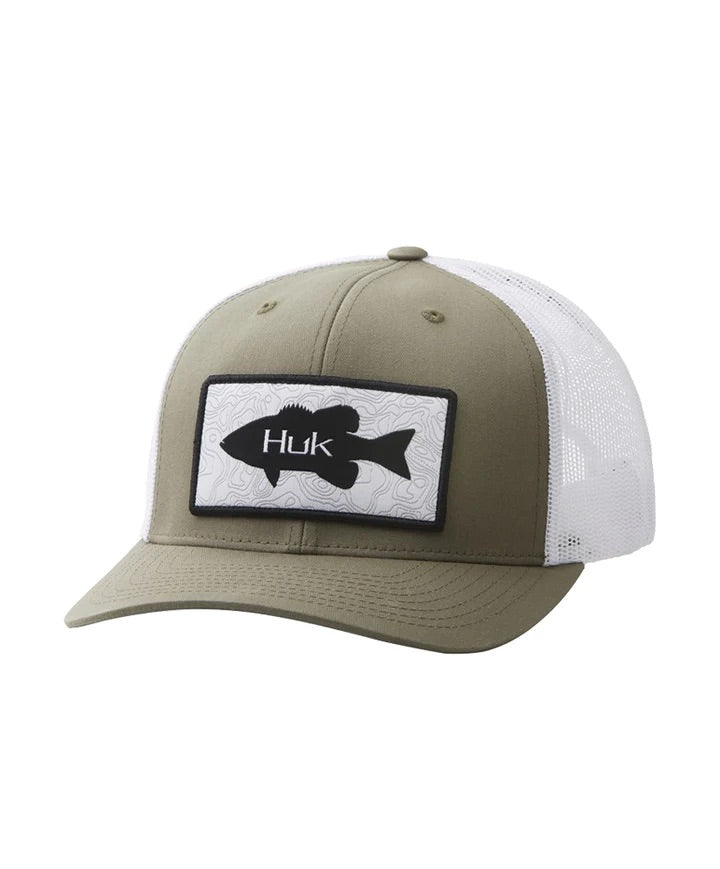 Huk Men's Topo Trucker Hat Kalamata Olive