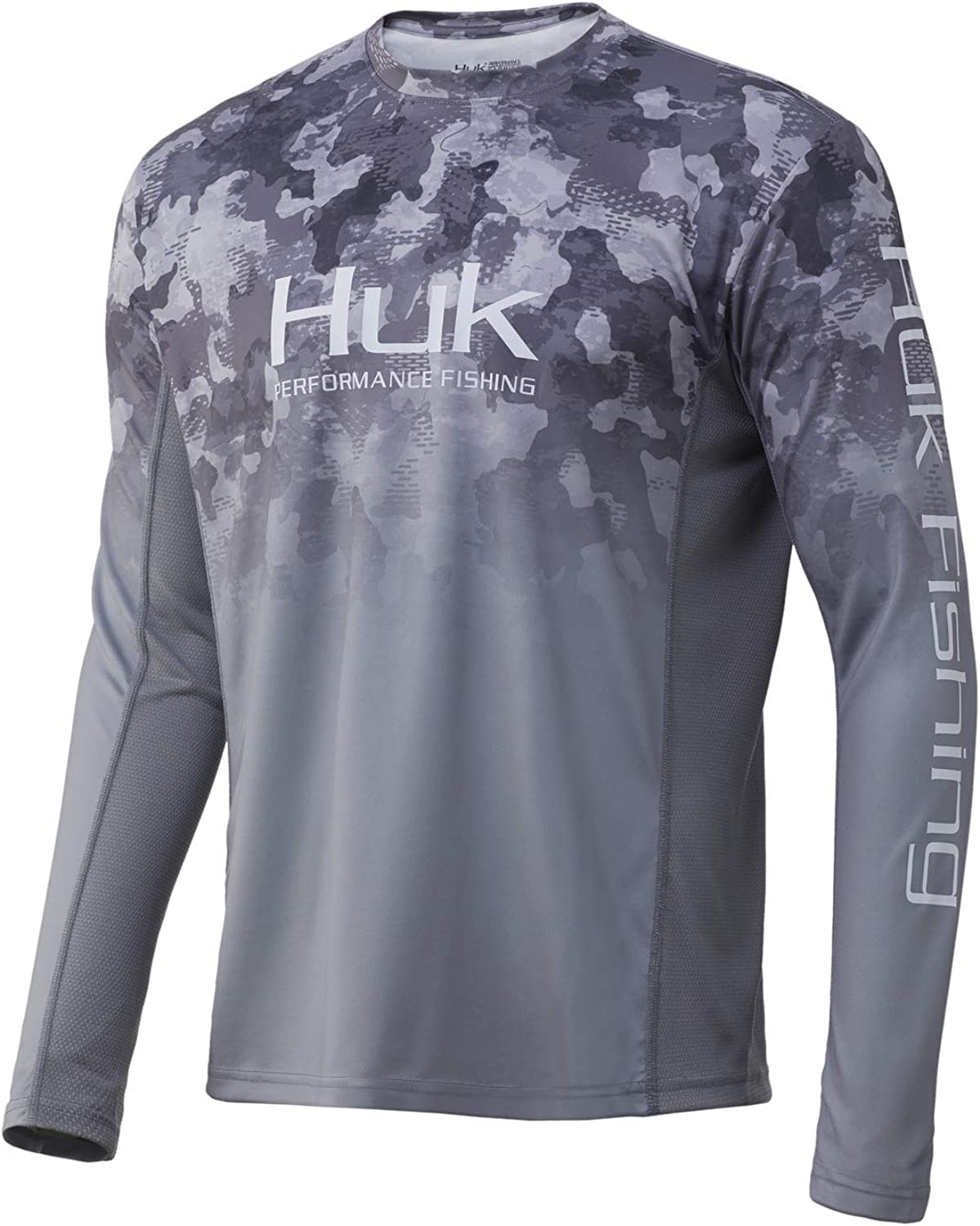 Huk Men's Icon Camo Fade Long Sleeve Shirt Refraction Storm / x Large