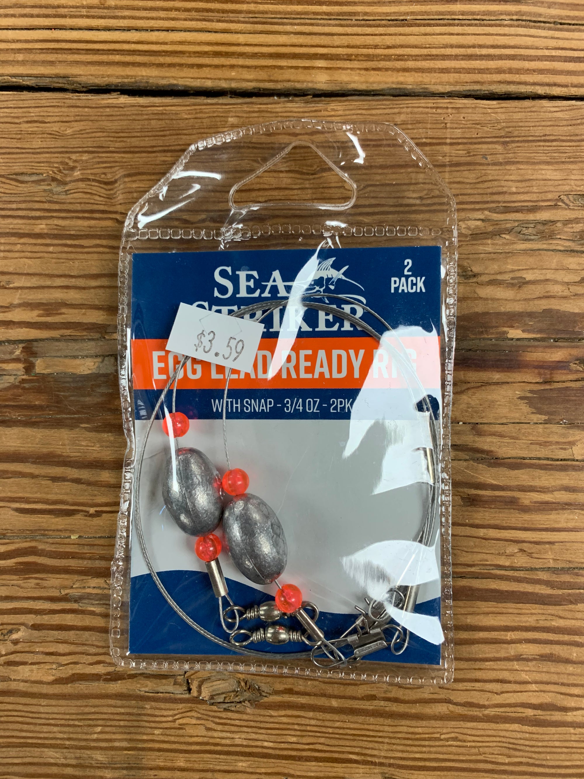 Sea Striker Egg Lead Ready Rig w/ Snap - Bowtreader