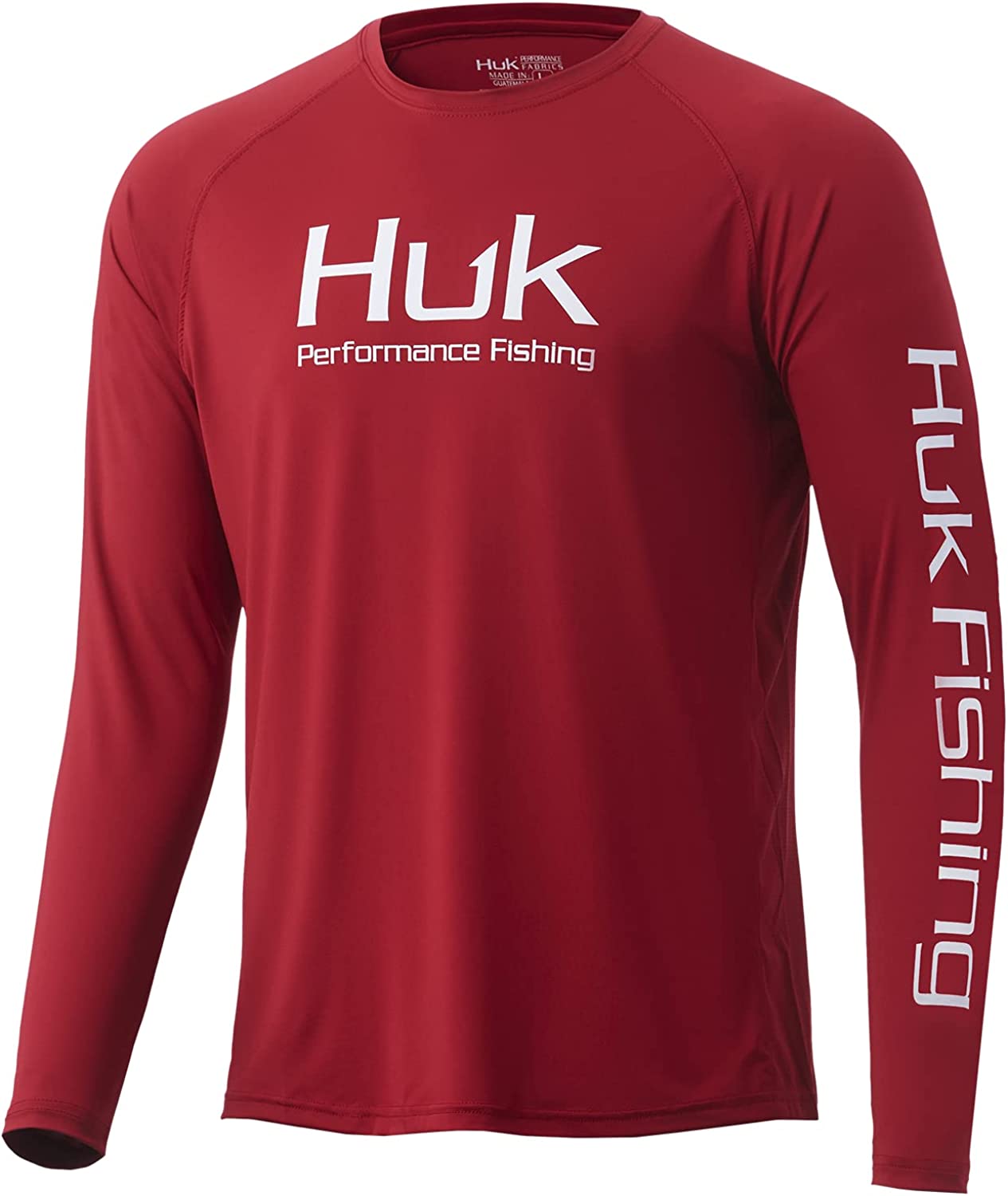 Huk Vented Pursuit Men's Long Sleeve-Sunwashed Red - Captain